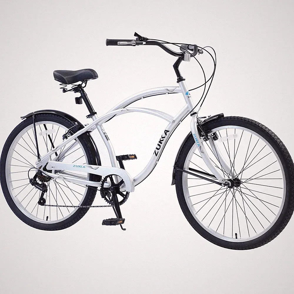 26'' 7 Speed Adult Beach Cruiser Bike Bicycle w/ Double V Brakes for Men & Women