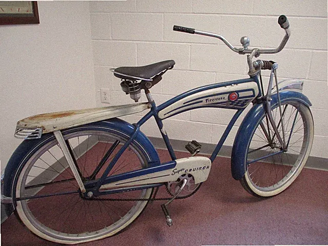 BARN FIND SURVIVOR BICYCLE FIRESTONE SUPER CRUISER ORIGINAL PAINT 1950's 1960's