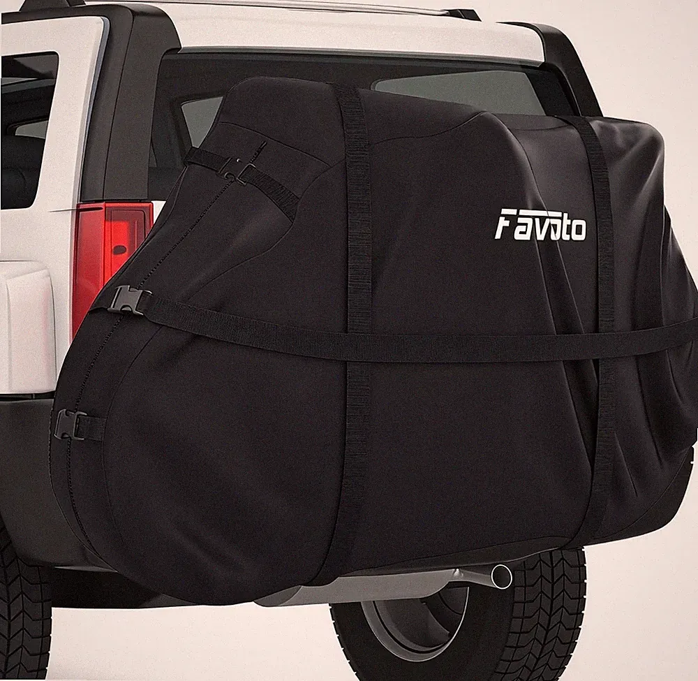 Bike Cover for Transport 2 Bikes - Waterproof Outdoor Bicycle Cover on Rear Bike