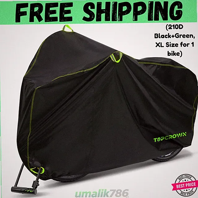 Bike Cover Waterproof Outdoor Storage for 1/2/3 Bikes, Bicycle Cover Rain Sun UV